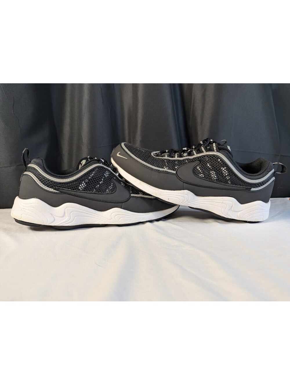 Nike Air Zoom Spiridon 16 SE Overbranding Black White Mens Size 13 AJ2030-002 OG
